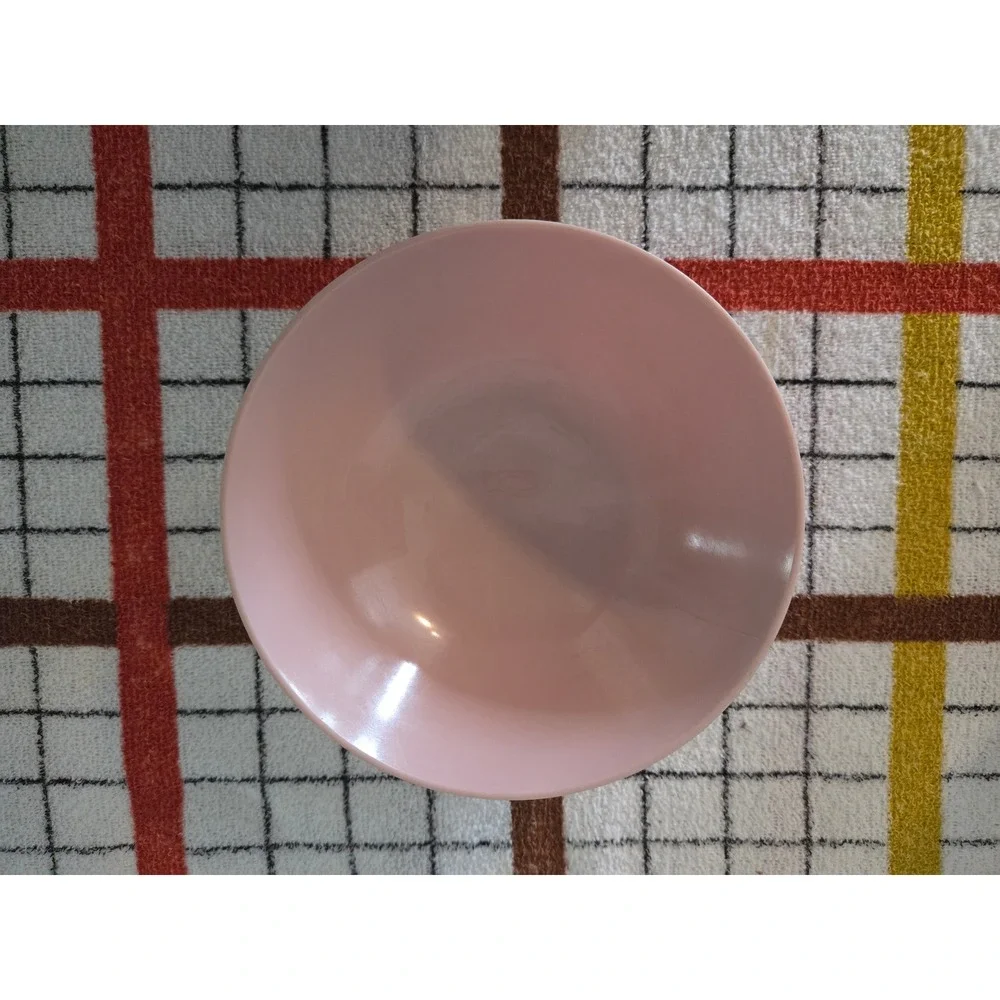 Vintage Prolon Florence Melamine Bowls Set of 4 Pink Mid Century Modern 6 Inch
